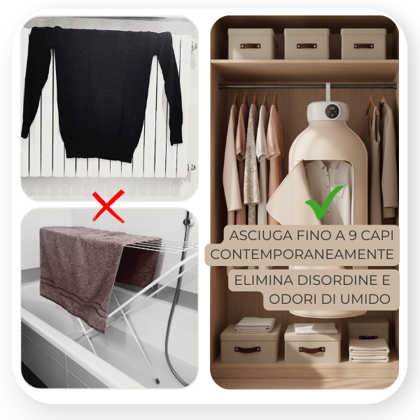 DryMe™ – Asciugatrice Compatta per Biancheria, Veloce e Salvaspazio